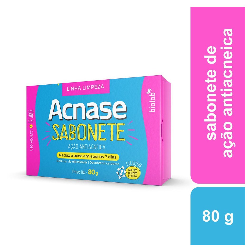 Sabonete em Barra Facial Acnase Clean Antiacne 80g