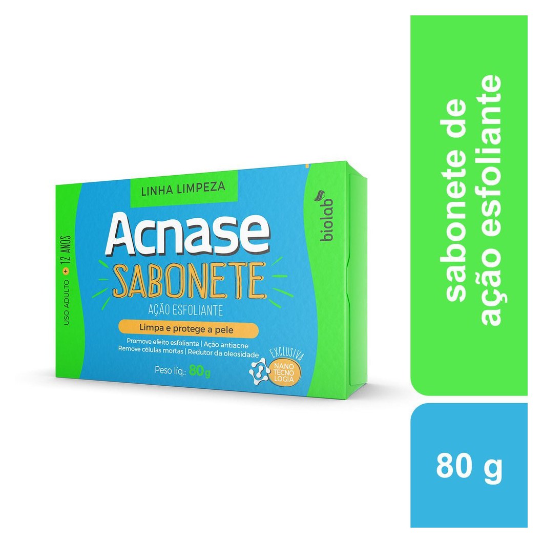 Sabonete em Barra Facial Acnase Clean Esfoliante 80g