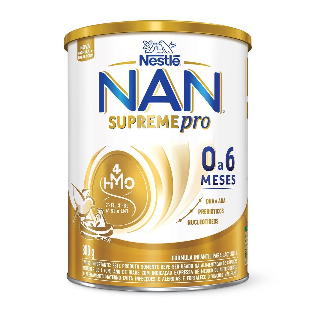 Fórmula Infantil NAN Supreme Pro de 0 a 6 meses 800g
