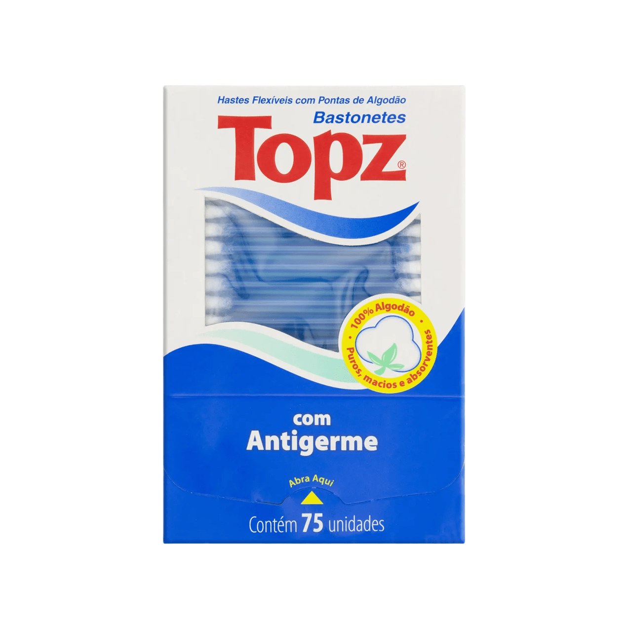 Hastes Flexíveis Topz Antigerme 75 Unidades