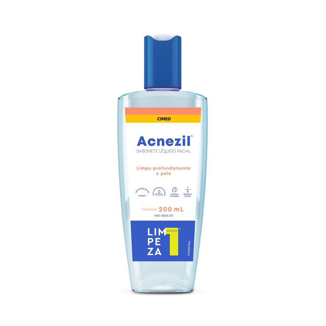 Sabonete Liquido Anti Acne Acnezil Frasco 200Ml