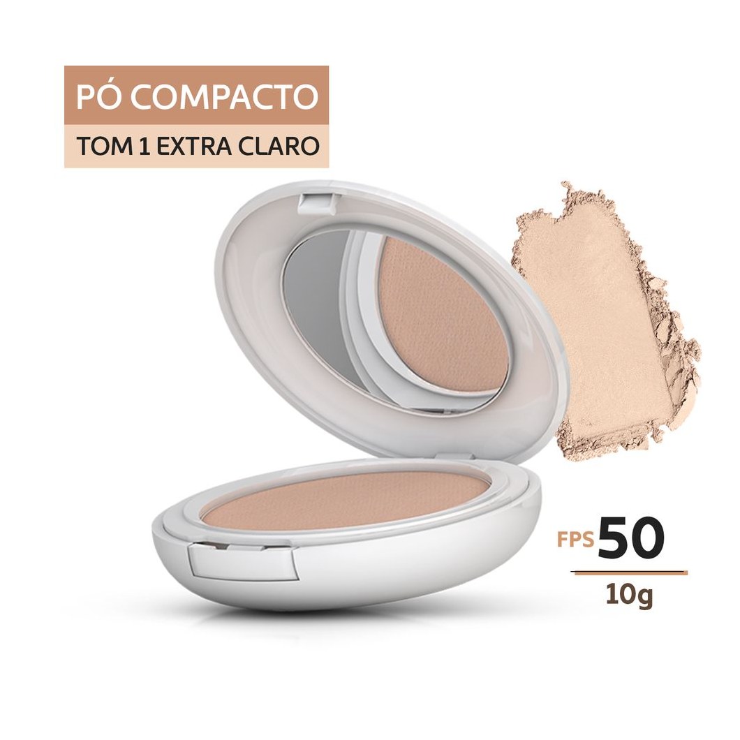 Protetor Solar Pó Compacto FPS 50 Mantecorp Episol Color Pele Extra Clara 10g