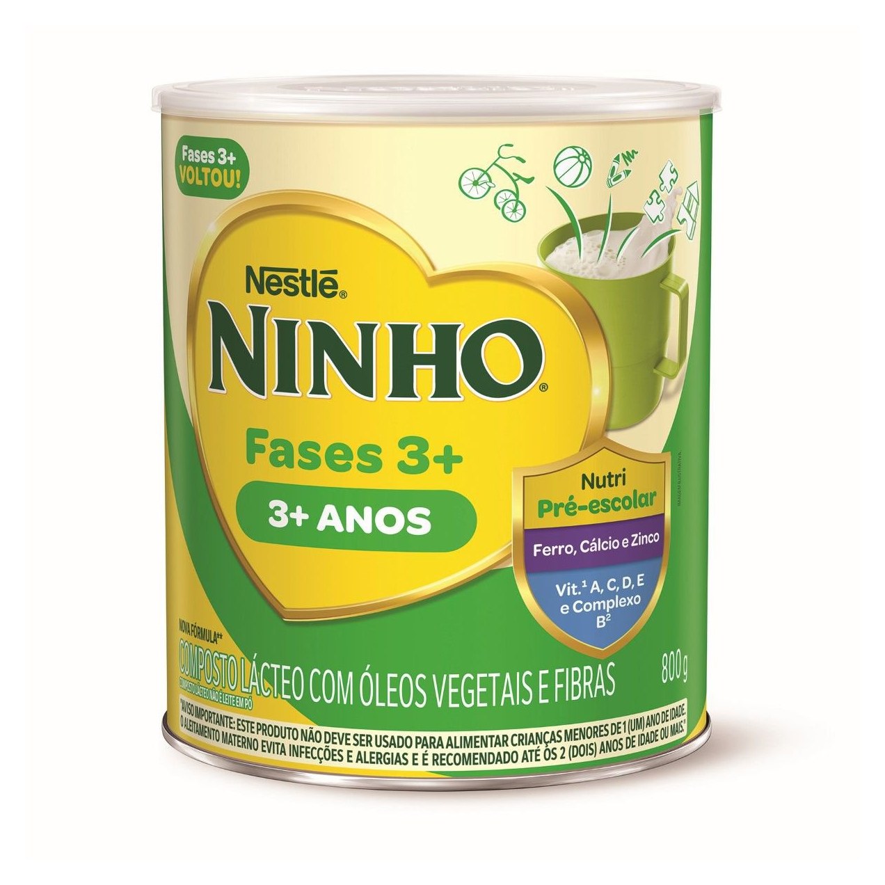 Composto Lácteo Infantil Ninho Fases 3+ 800g