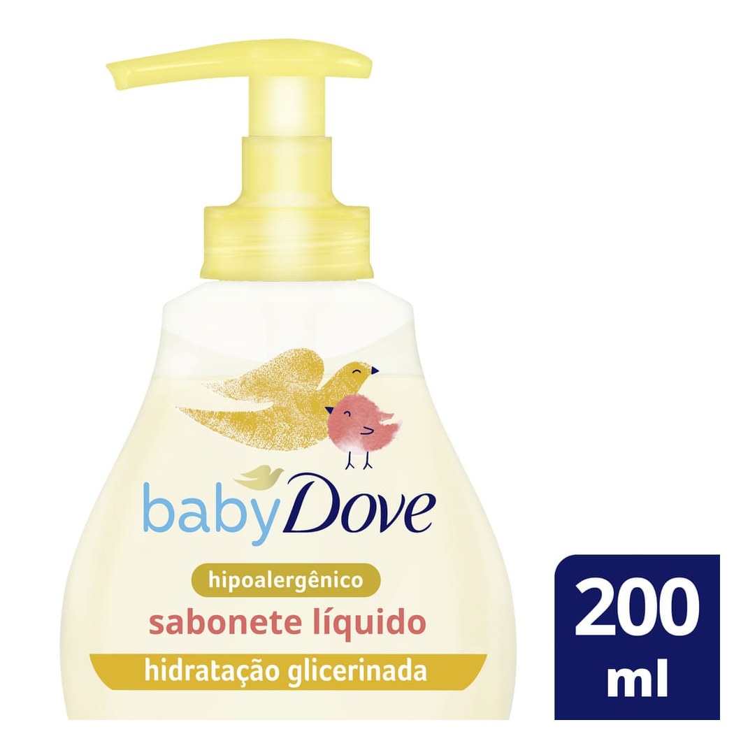 Sabonete Líquido Infantil Baby Dove Hidratação Glicerinada Recém-Nascido 200ml