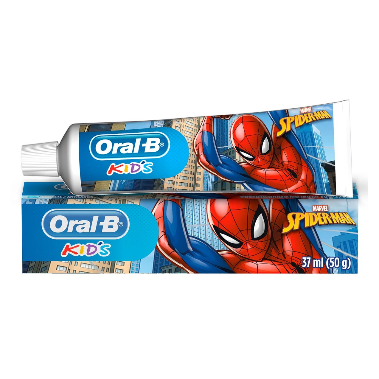 Creme Dental Infantil Oral-B Kids Spiderman Anticáries com Flúor 50g