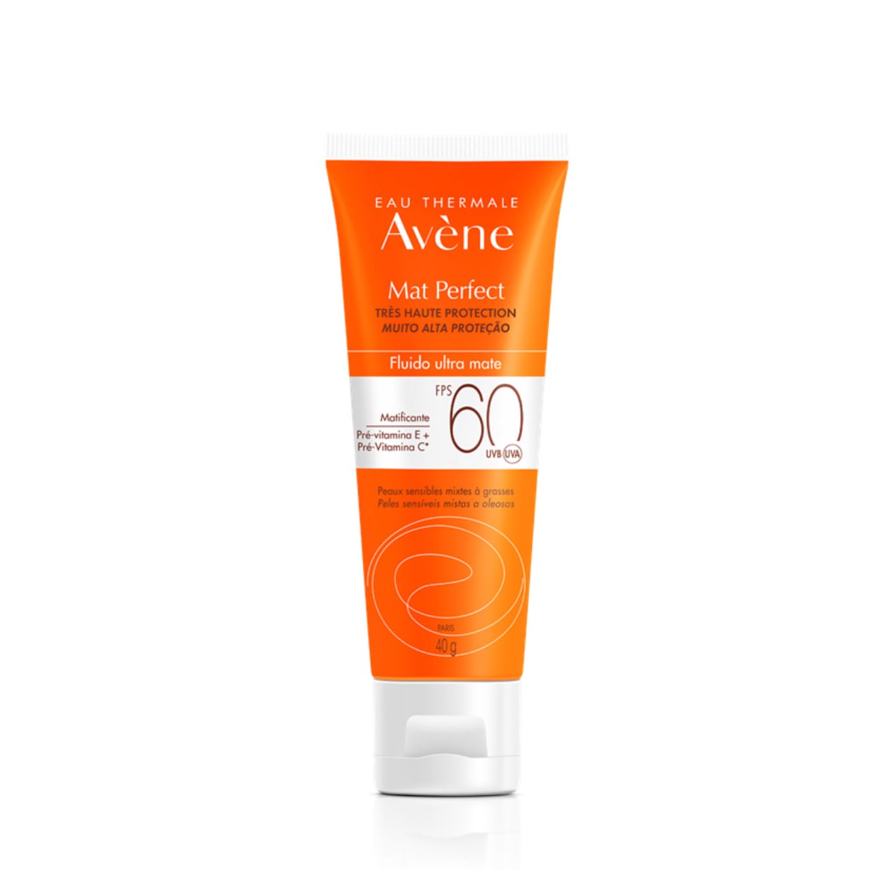 Protetor Solar Facial Avène Mat Perfect Fluído Ultra Mate FPS60 40g