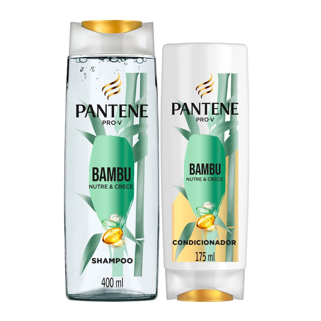 Kit Shampoo Pantene Pro-V Bambu 400ml 1 Unidade + Condicionador Pantene Pro-V Bambu 175ml 1 Unidade
