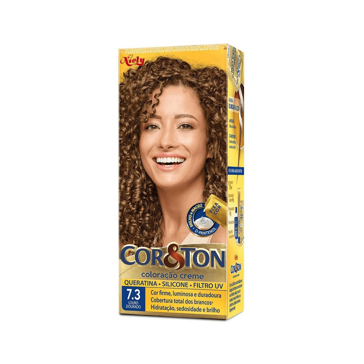 Coloração Niely Cor&Ton Louro Dourado 7.3