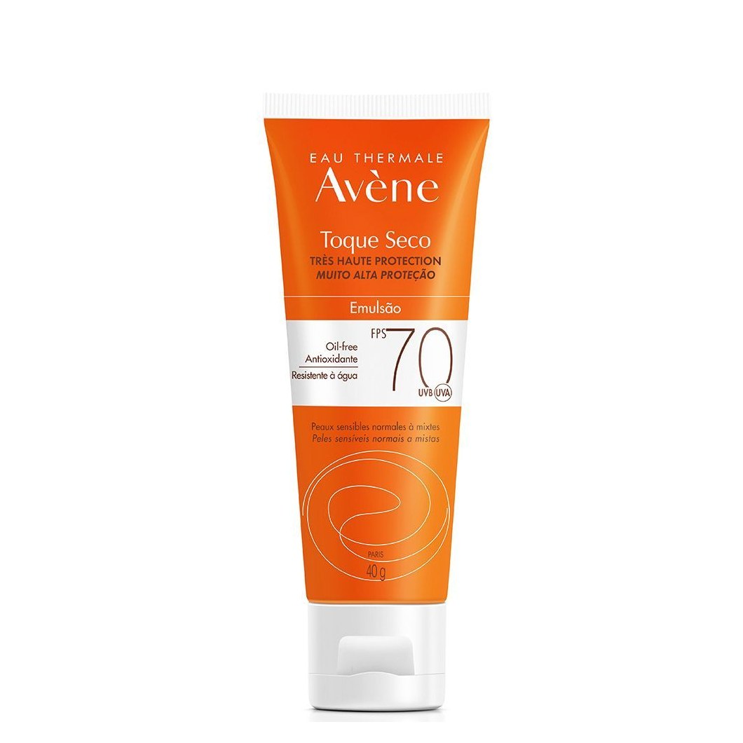 Protetor Solar Facial Avène Toque Seco FPS70 Emulsão 40g