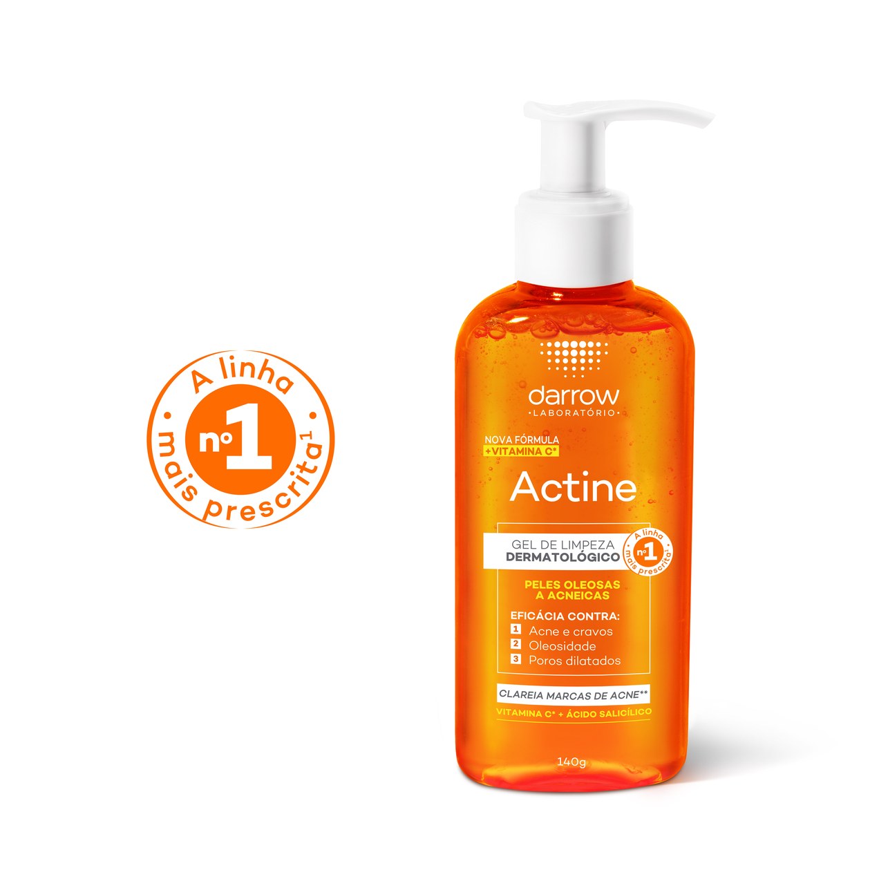 Gel de Limpeza Facial Darrow Actine Antioleosidade e Antiacne 140g