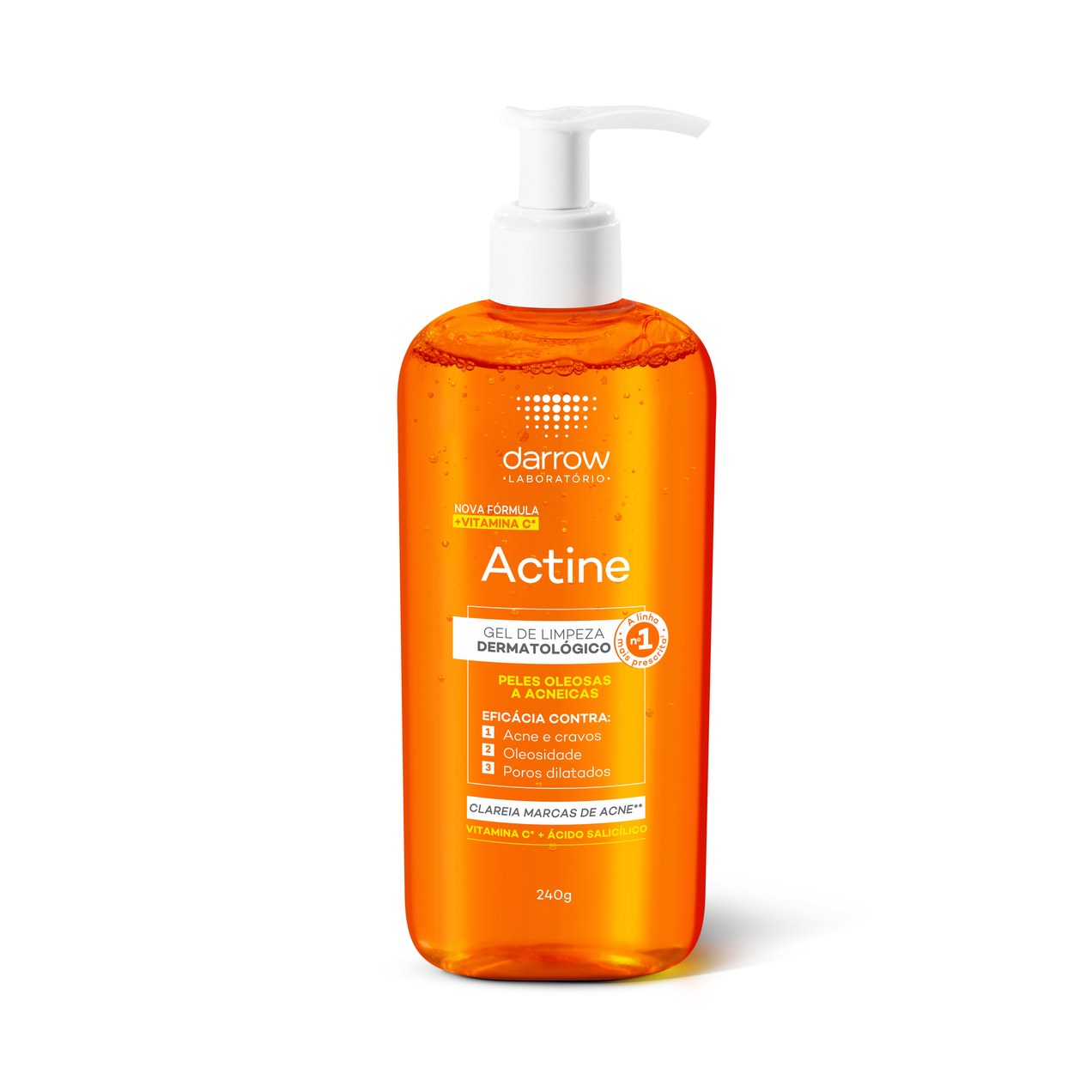 Gel de Limpeza Facial Darrow Actine Antioleosidade e Antiacne 240g
