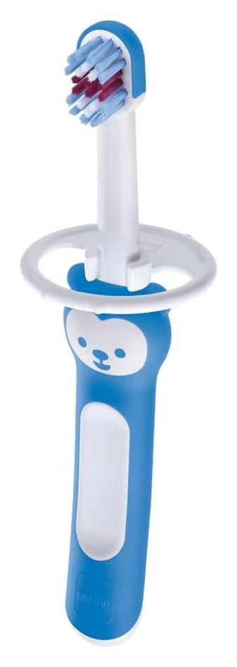 Escova Dental Infantil MAM Baby's Brush +6 meses Azul 1 Unidade