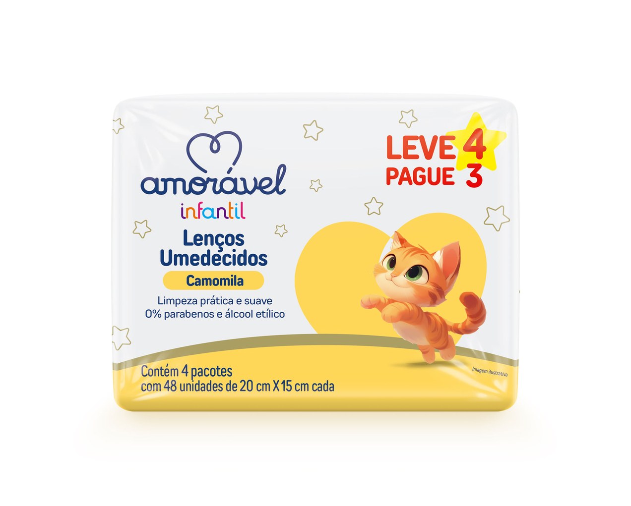 Lenços Umedecidos Amorável 192 Unidades