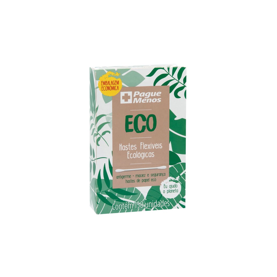 Hastes Flexíveis Eco Papel Com 150 Unidades