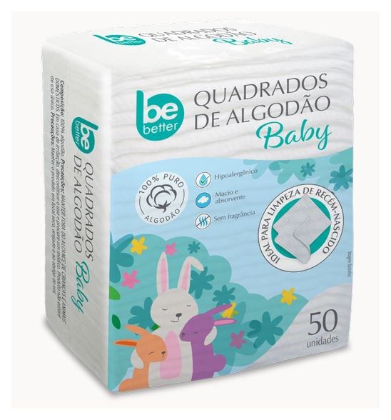 Algodao Quadrado Be Better Baby 50un