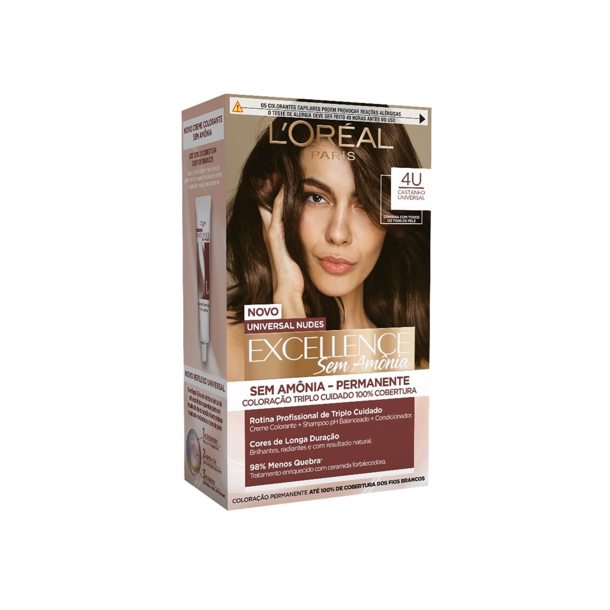 Tintura L'Oréal Imédia excellence Castanho sem amônia Universal 4u