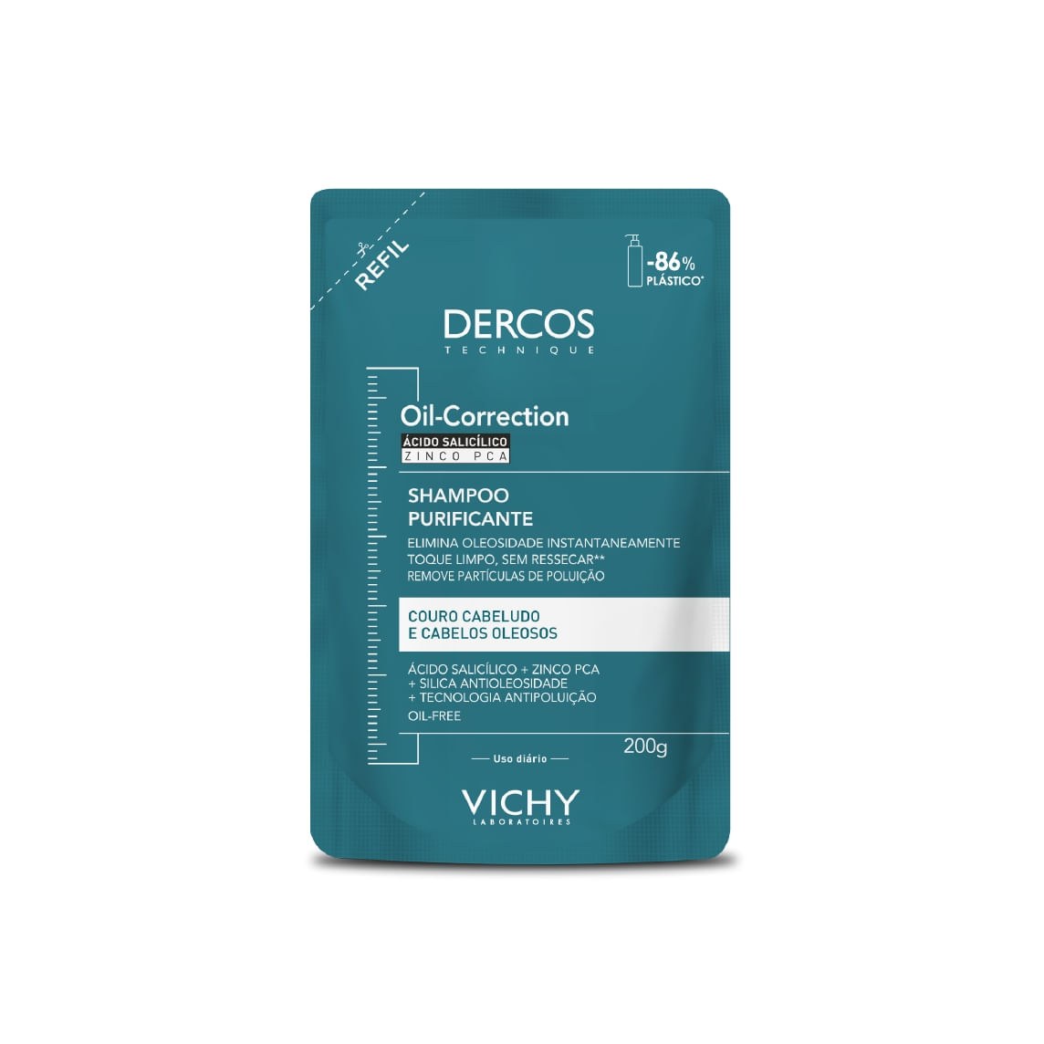 Shampoo Vichy Dercos Oil Correction Refil 200g