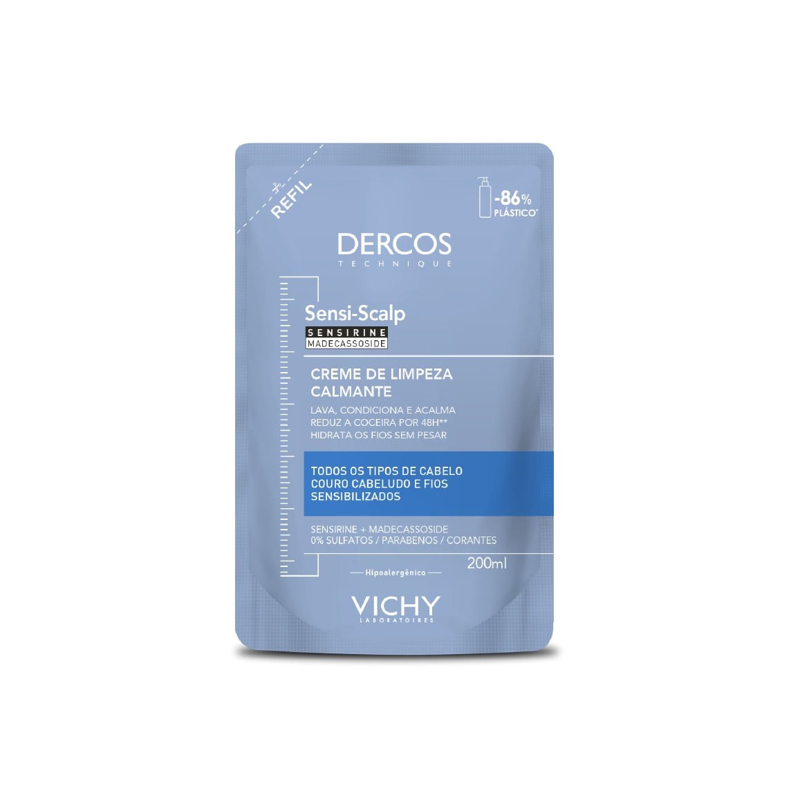 Creme de Limpeza Vichy Dercos Sensi Scalp Calmante Refil 200ml