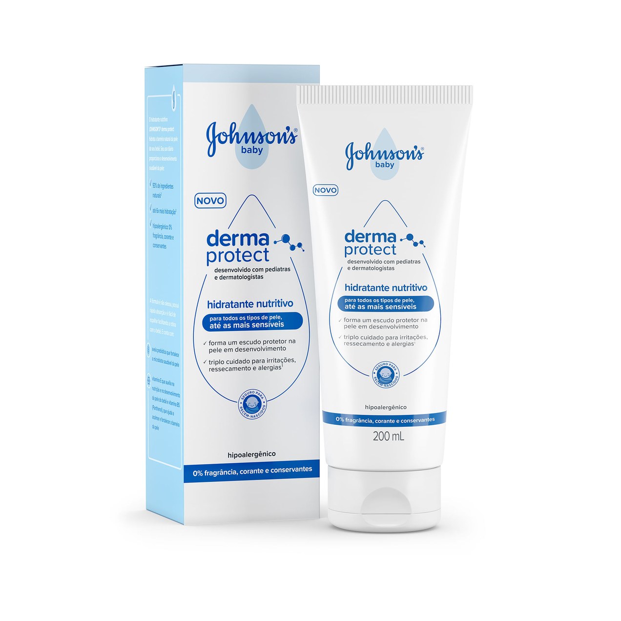 Loção Hidratante Infantil Johnson's Baby Derma Protect Bebê Nutritivo 200ml