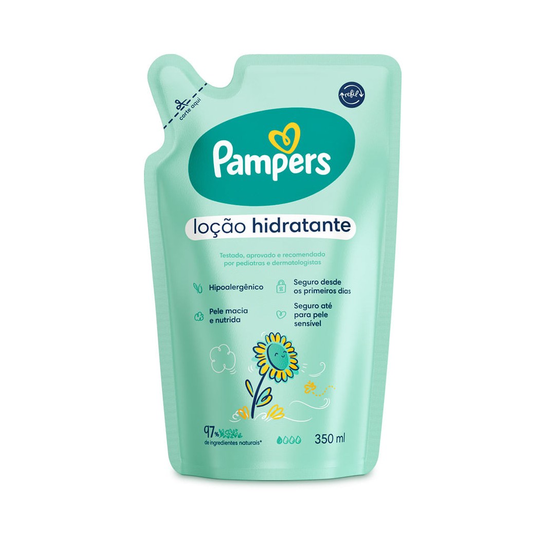Loção Hidratante Infantil Pampers Bebê Girassol Hipoalergênica 350ml