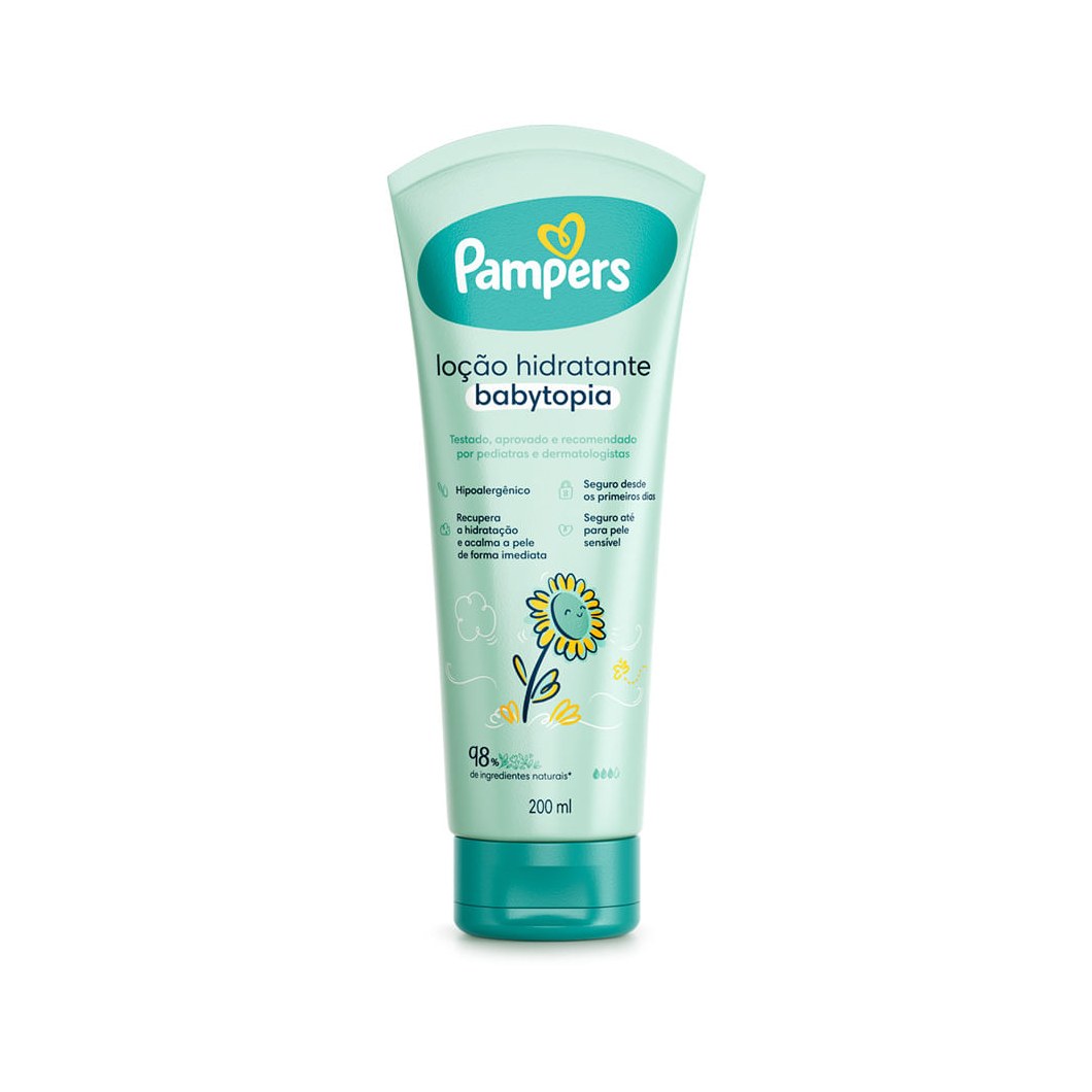 Loção Hidratante Infantil Pampers Babytopia Girassol 200ml