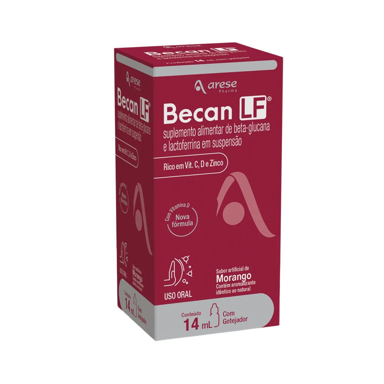 Polivitamínico Becan LF Morango 14ml