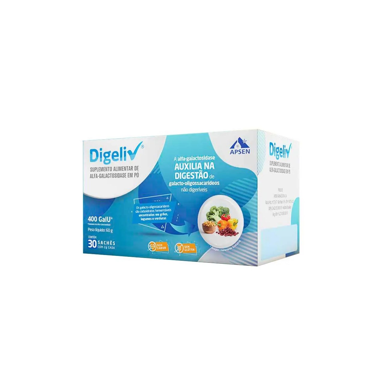 Suplemento Alimentar Digeliv 30 sachês com 2g cada