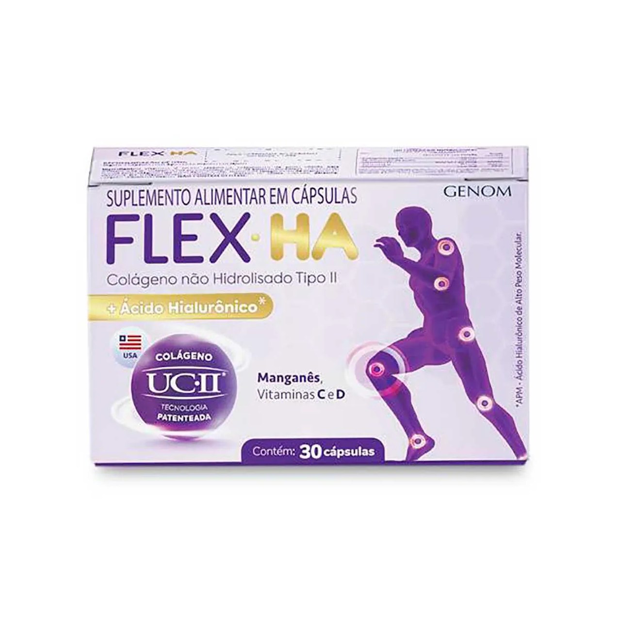 Suplemento Alimentar Flex-HA com 30 Cápsulas