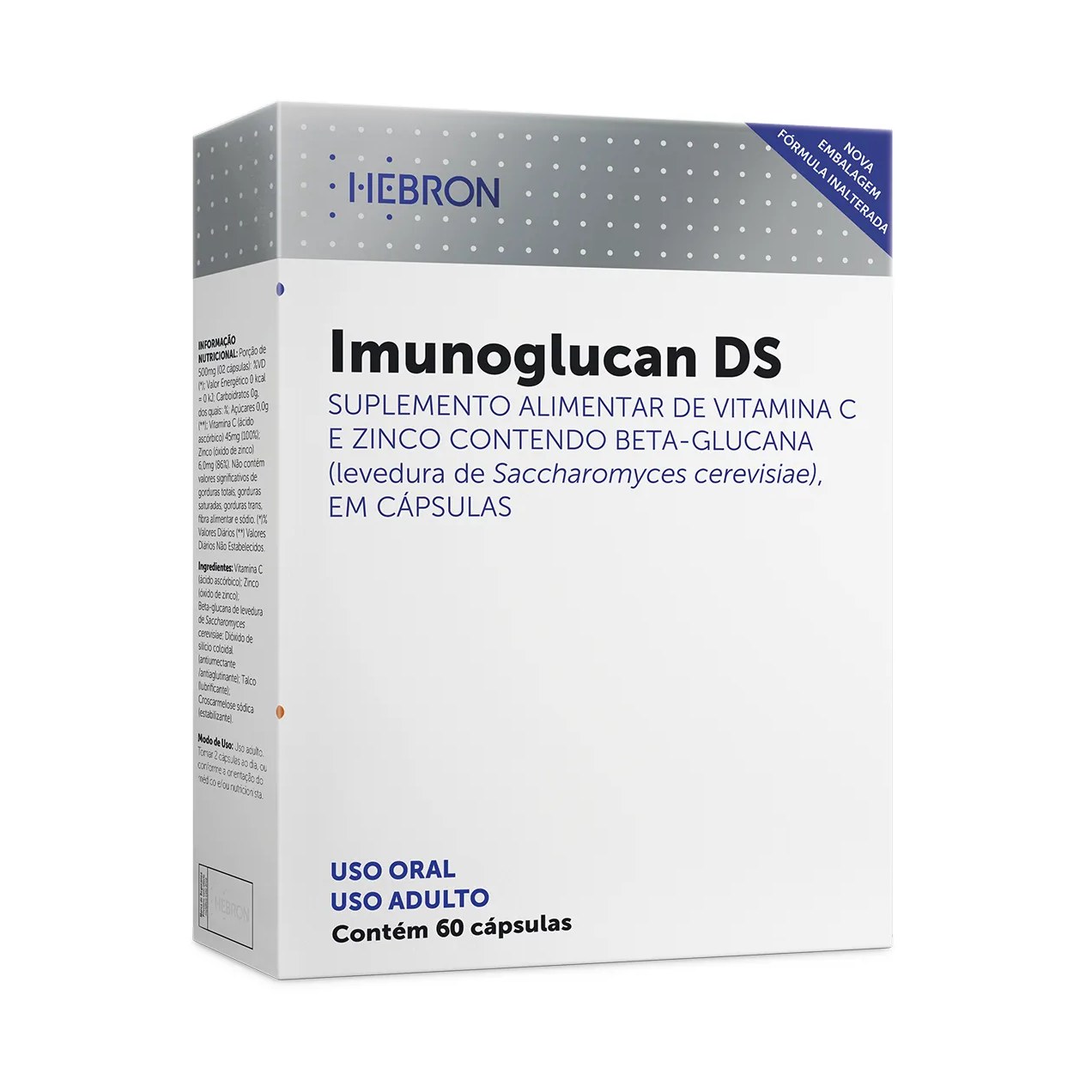 Suplemento Alimentar Imunoglucan DS 60 cápsulas