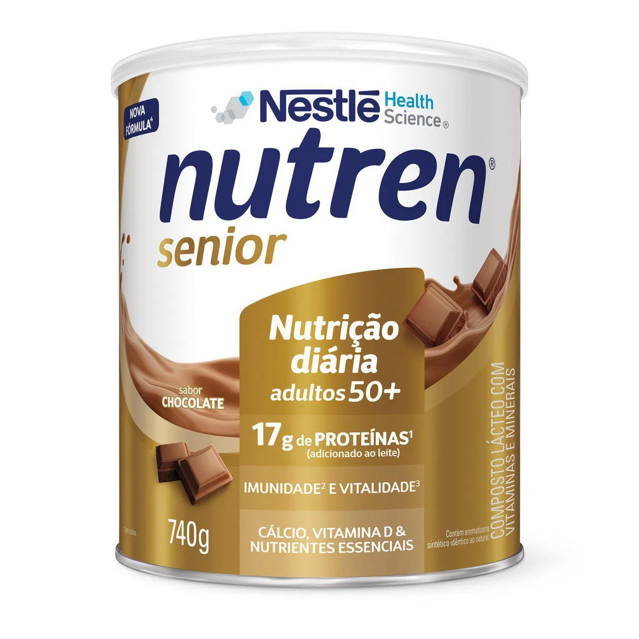 Suplemento Alimentar Nutren Sênior 50+ Chocolate 740g