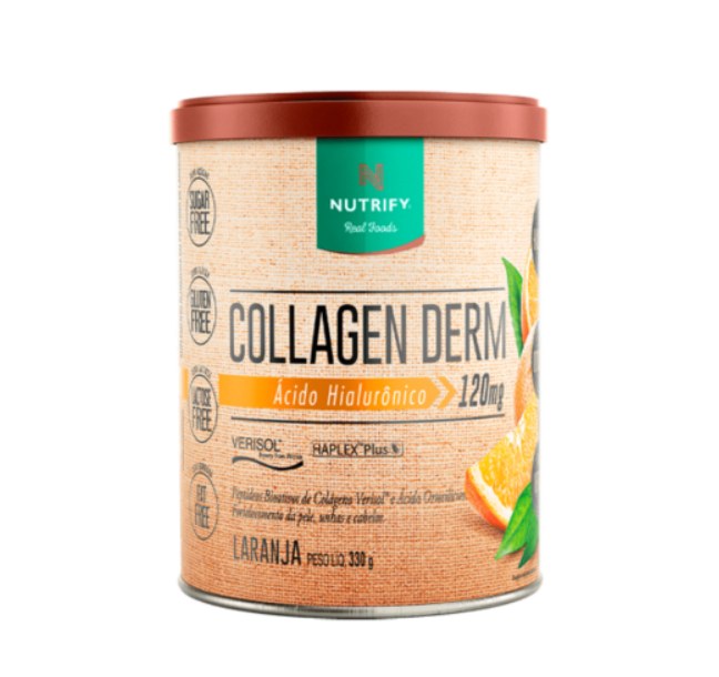 Colágeno Collagen Derm Nutrify sabor Laranja 330g