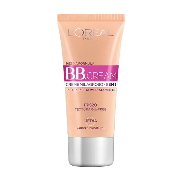 Base BB Cream L’Oréal Paris 5 em 1 Dermo Expertise Cor Média FPS 20 30ml