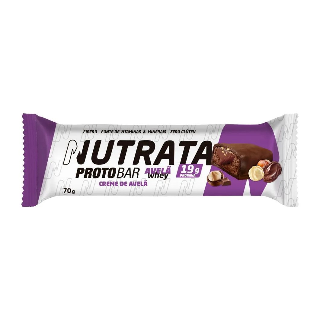 Barra De Proteína Nutrata Protobar Avelã Whey 70g
