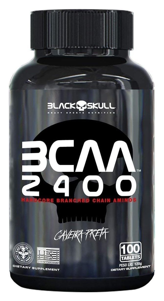 Bcaa 2400 – 100 Tabletes – Black Skull, Black Skull