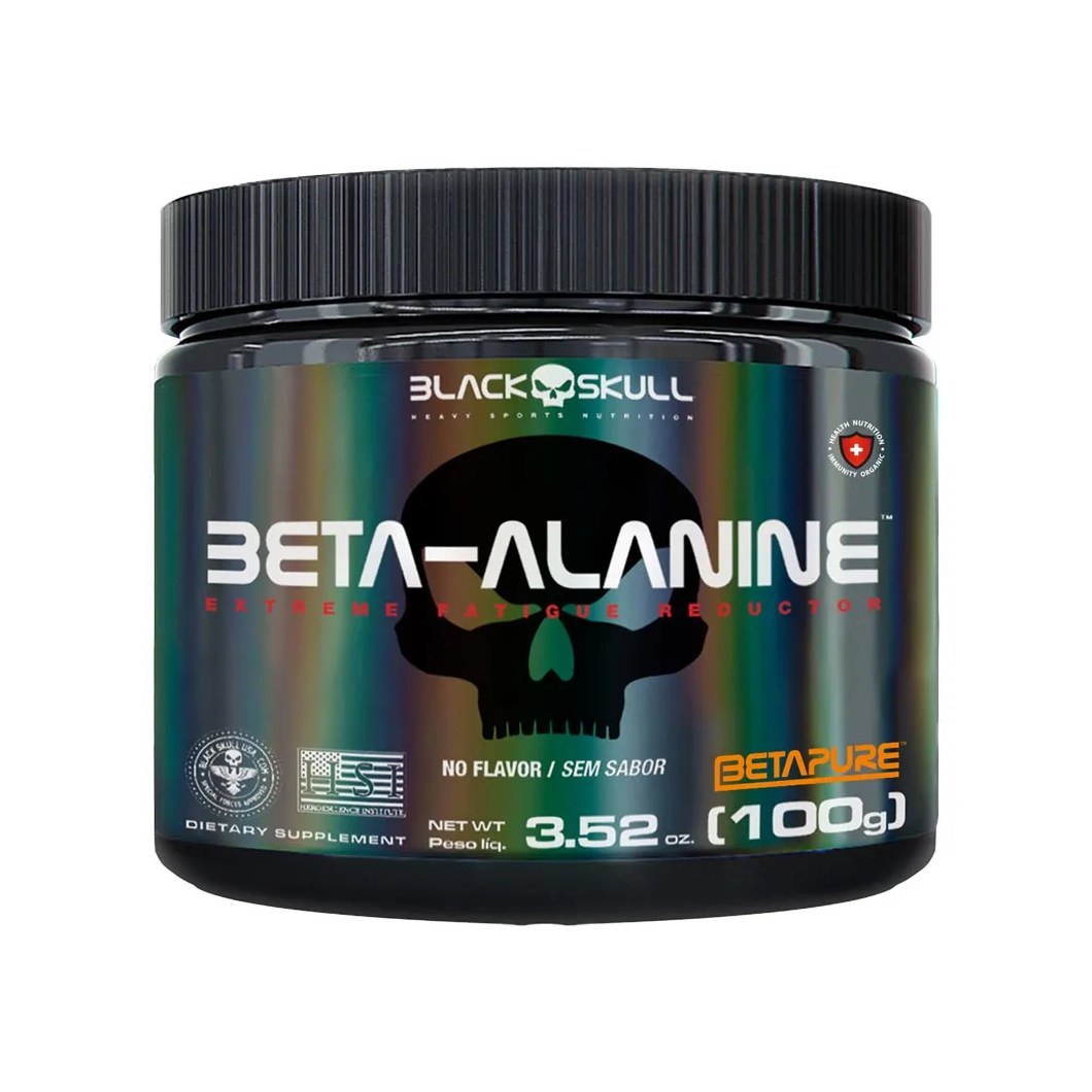 Black Skull Beta Alanina 100gr Sem Sabor