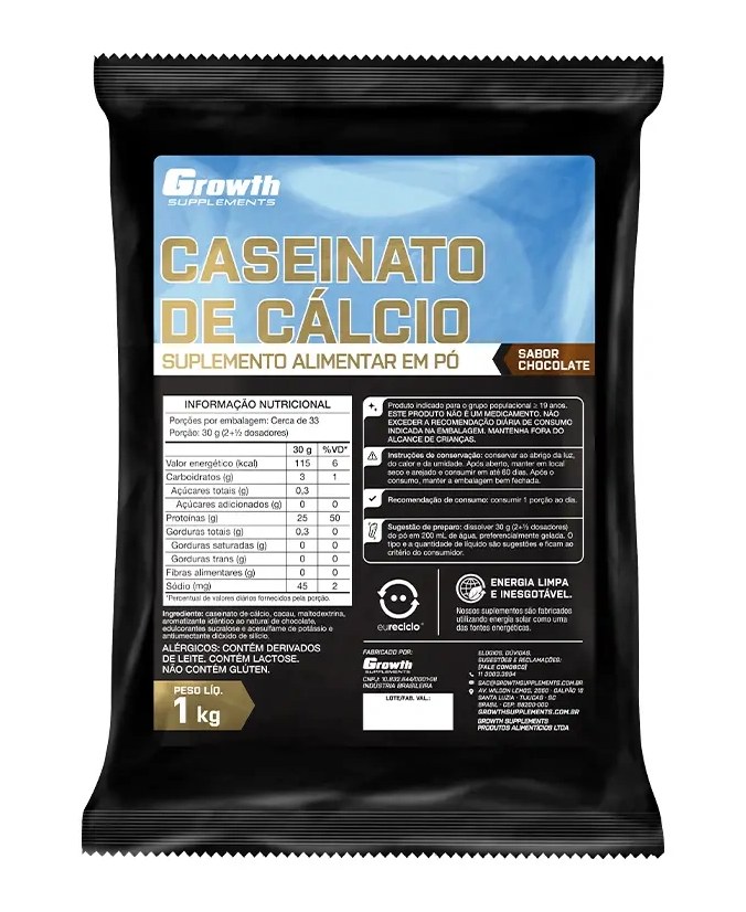 Caseinato de Cálcio 1kg