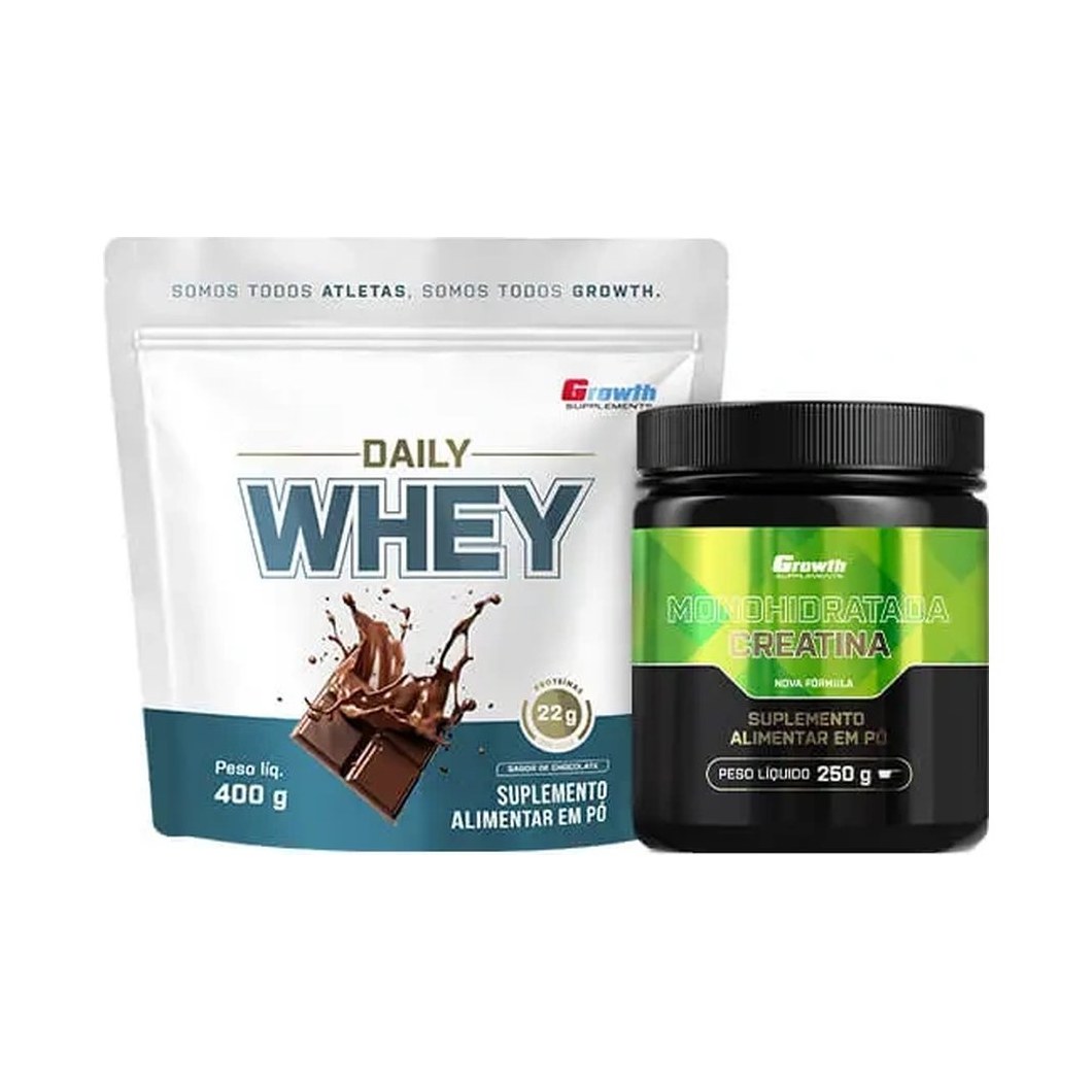 Kit Daily Whey 400g e Creatina Monohidratada 250g