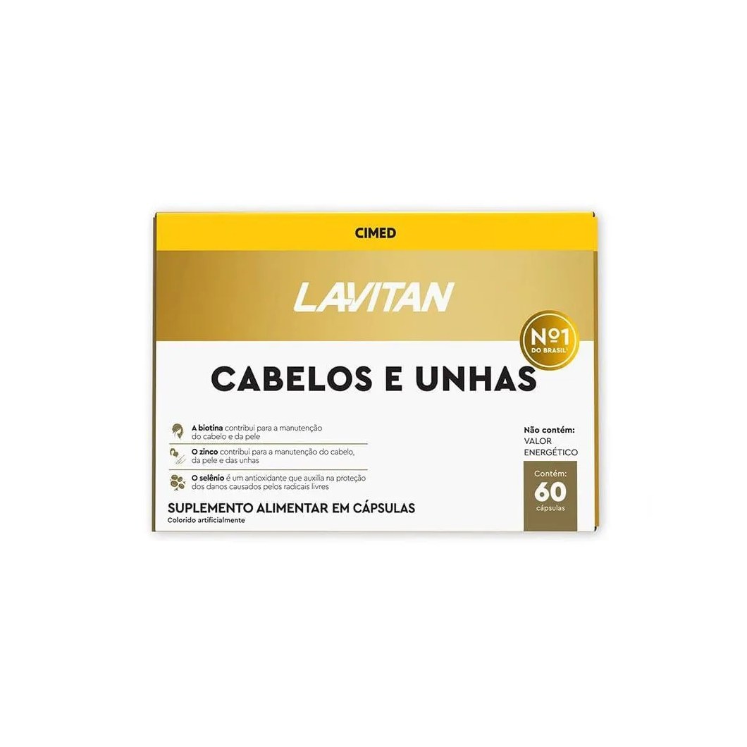 Lavitan Cabelos E Unhas Com 60 Capsulas