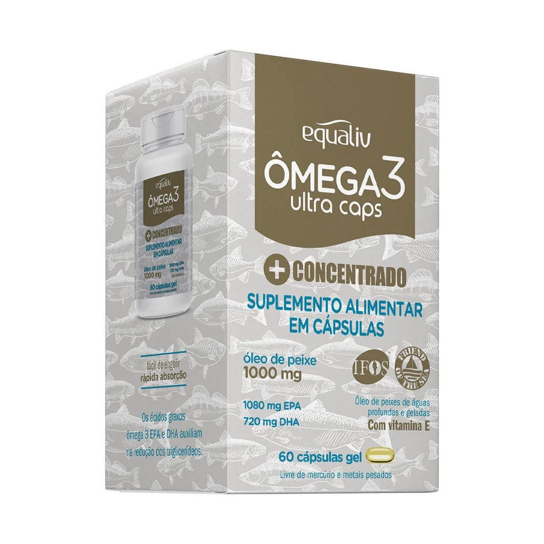 Omega 3 Ultra Caps Equaliv Com 60 Capsulas 1000mg