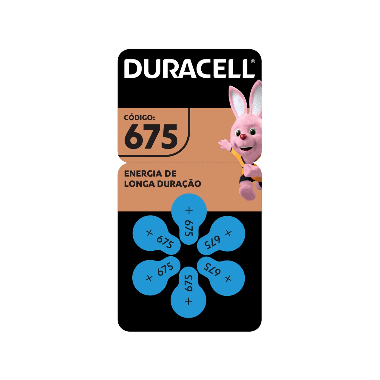 Pilha Auditiva Codigo 675 Duracell Com 6 Unidades