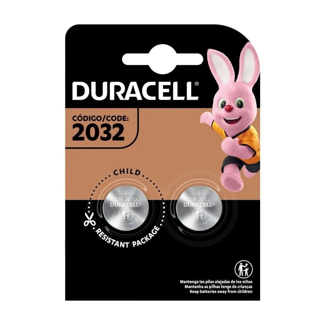Pilha De Litio Cr2032 Duracell Com 2 Unidades