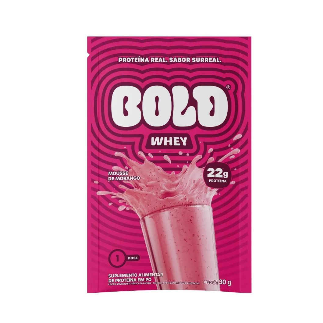 Suplemento Bold Whey Mousse De Morango 30g