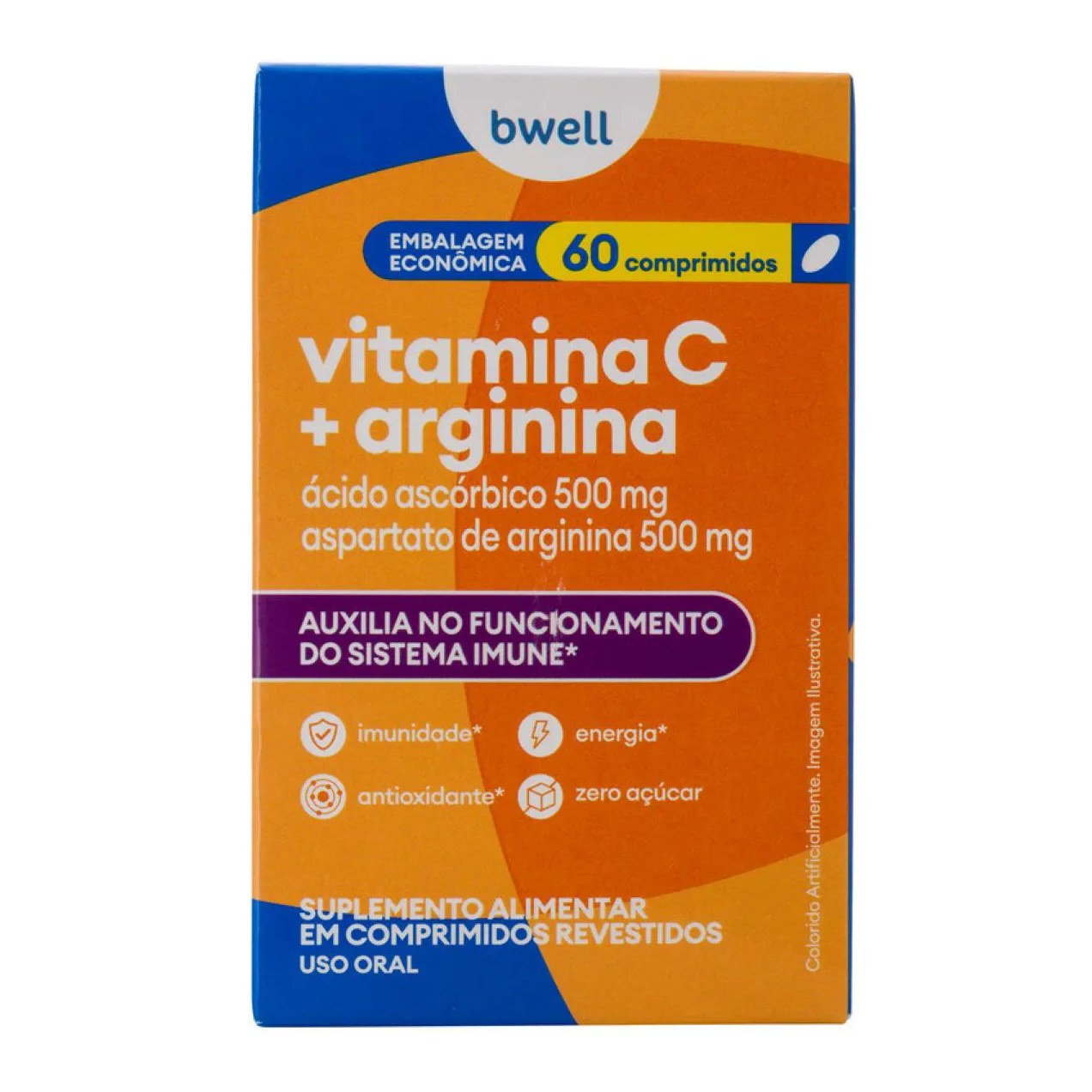 Vitamina C + Arginina Bwell 60 Comprimidos