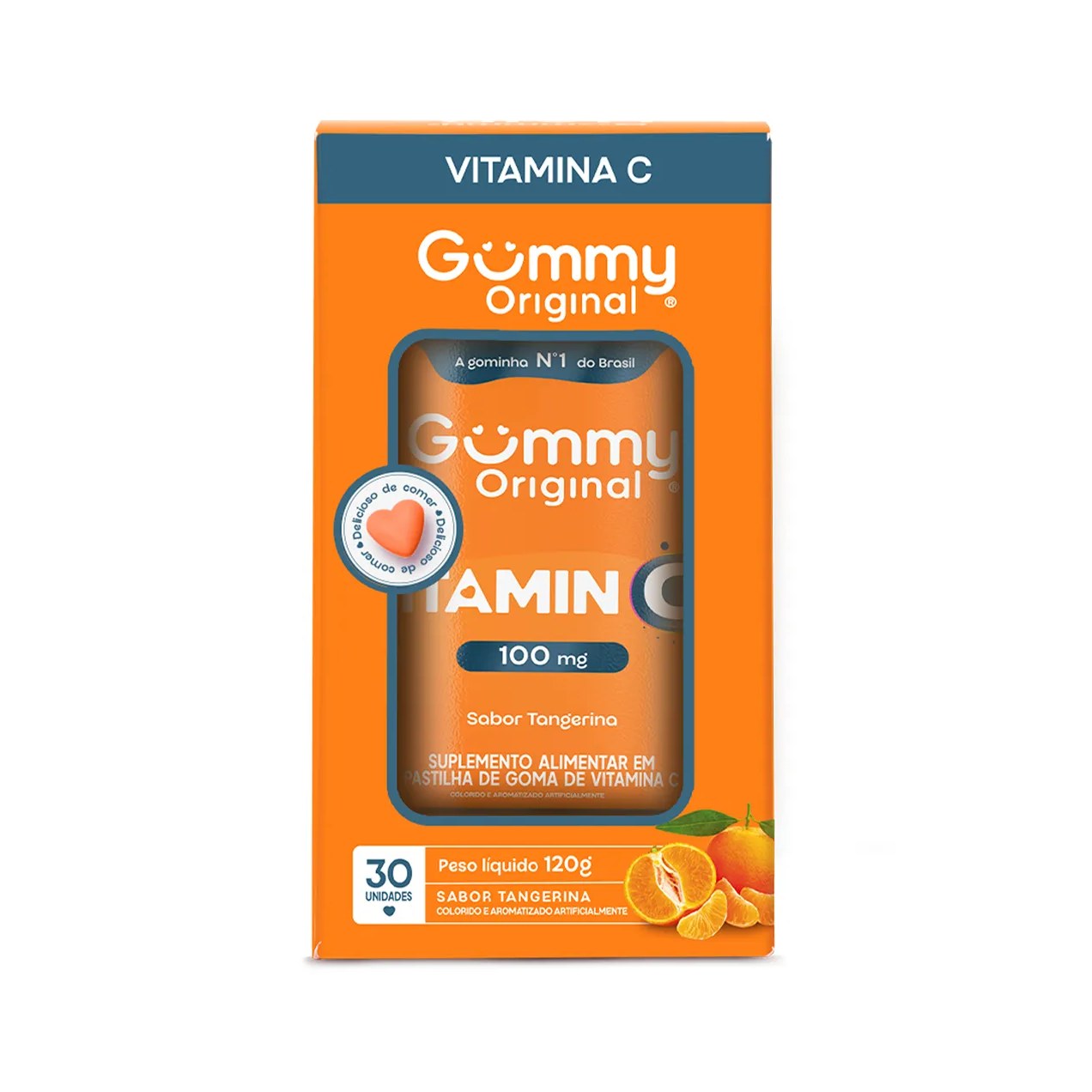 Vitamina C Gummy Vitamin C 100mg Tangerina 30 gomas