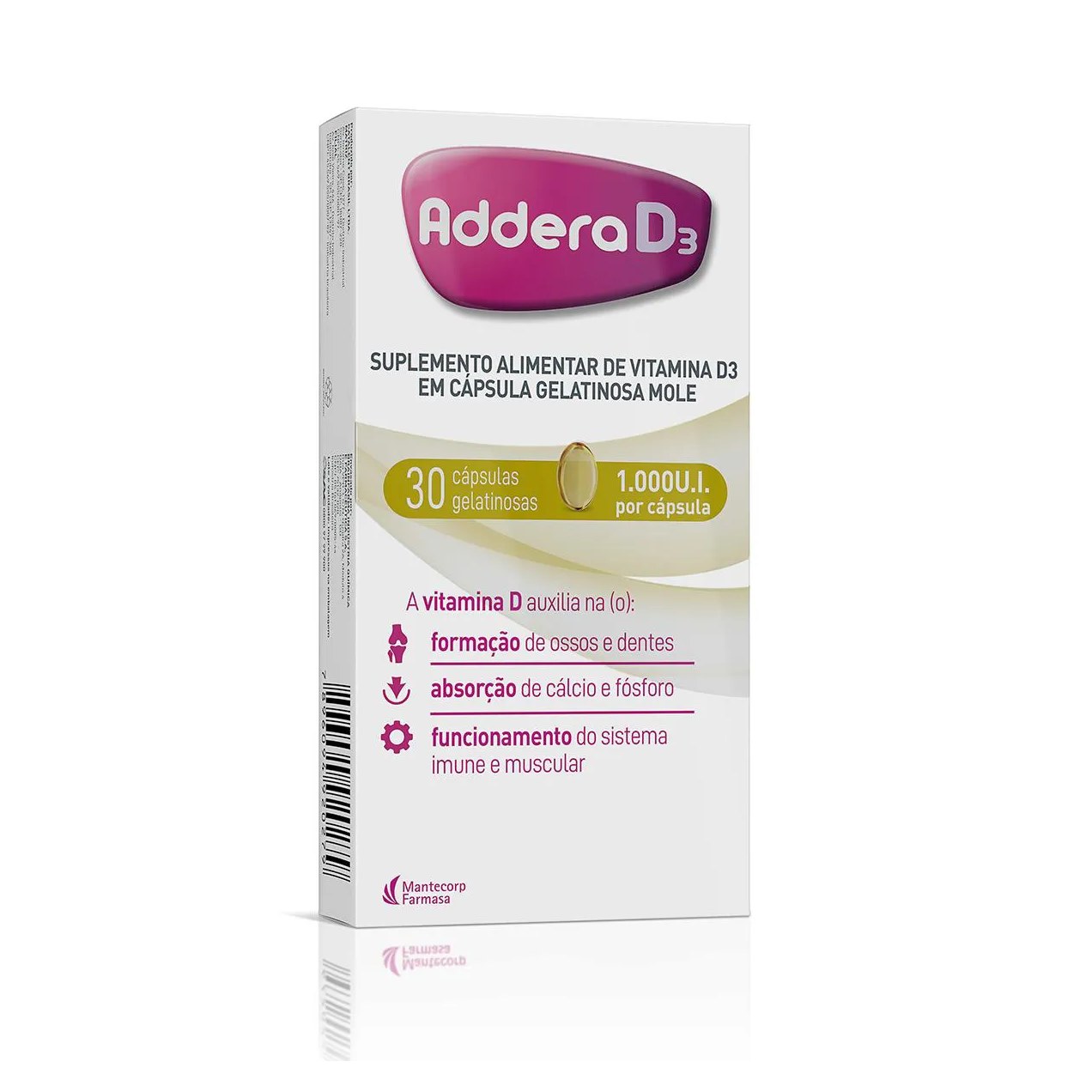 Vitamina D 1.000UI Addera D3 30 cápsulas