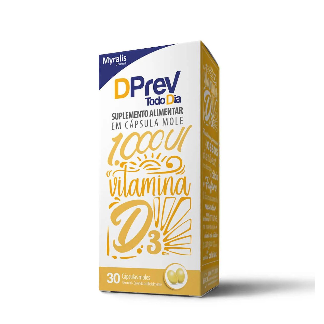 Vitamina D 1.000UI DPrev Todo Dia 30 cápsulas