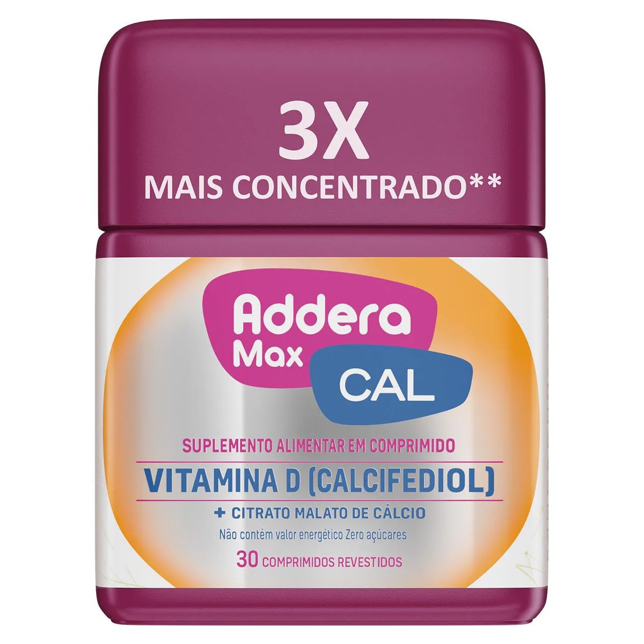 Vitamina D + Cálcio Adder Max Cal 30 comprimidos